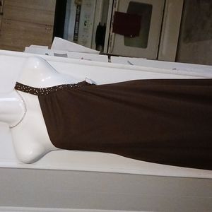 Cache Vintage Sequin and Beads Dress. Brown color. 👗 Size 6.